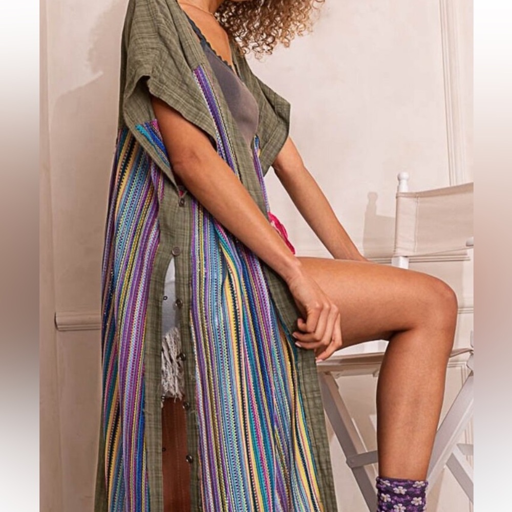 016 POL Maxi Length Boho Knit Vest NEW Size Small